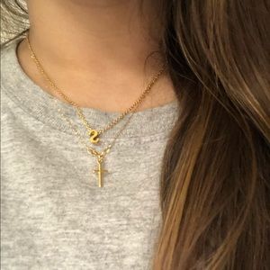18k Gold Plated Monogram Initial Necklace